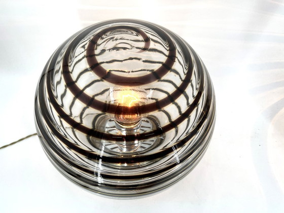Image 1 of Pair of murano swirl glass table lamps, 1970s