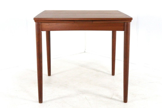 Image 1 of Compact Poul Hundevad for Hundevad & Co extendable dining table vintage