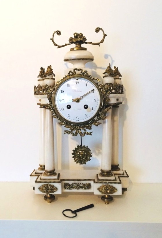 Image 1 of Kamingarnitur Piolaine (Paris) * Antik, 19. Jahrhundert * Uhr