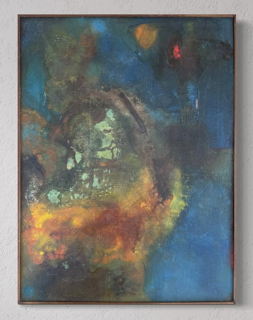 Silvin Bronkart - Deep River - magnificent painting from 1960