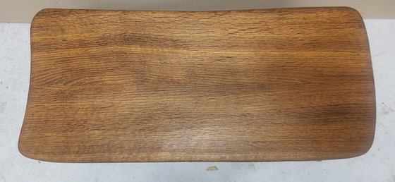 Image 1 of Tavolino laterale in rovere brutalista