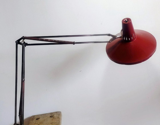 Image 1 of Terry Hala architectural industrial  table lamp. by H. Busquet for Hala,