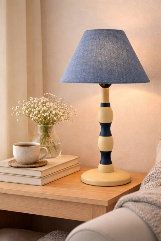 Blue & Cream Table Lamp