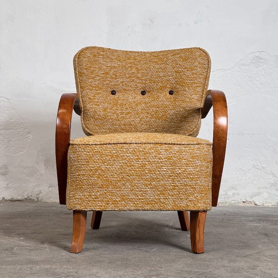 Image 1 of Poltrona Jindřich Halabala H-237 Art Déco per UP Závody, anni '30 - Completamente rinnovata