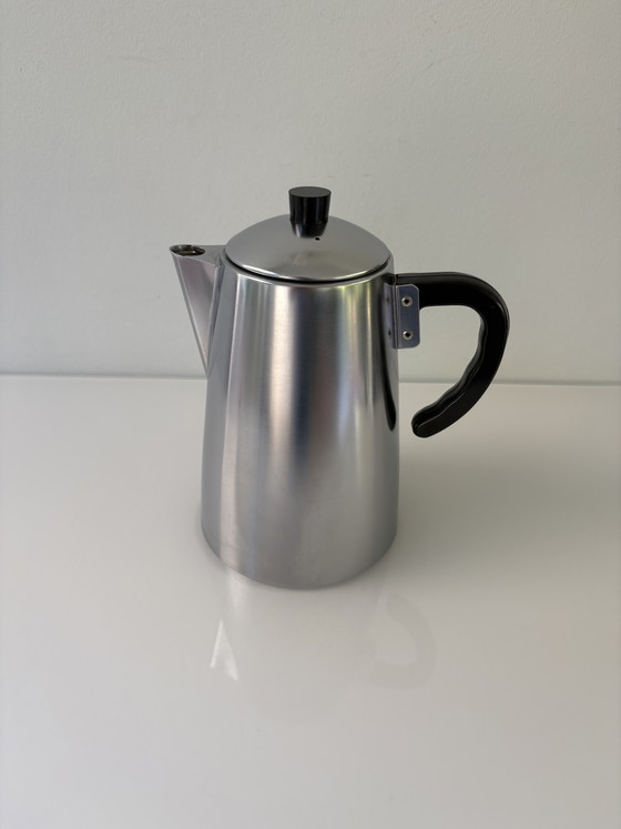 Image 1 of Caffettiera vintage anni '70 in acciaio inox a doppia parete, marca Daalderop