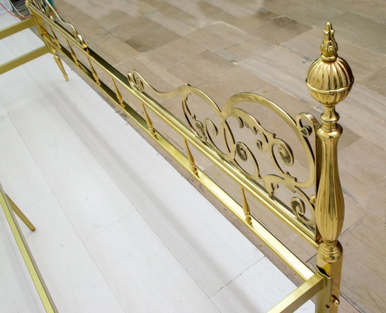 Image 1 of Doppio Bad in ottone in stile neoclassico italiano della metà del secolo scorso, anni '60