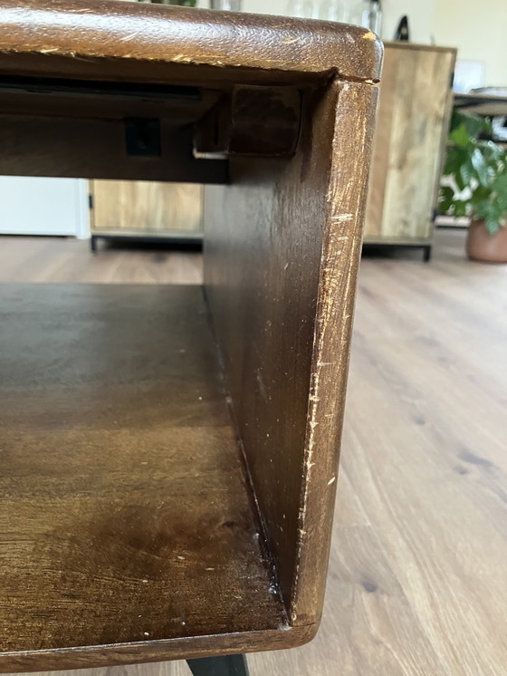 Image 1 of Industrial coffee table in walnut wood