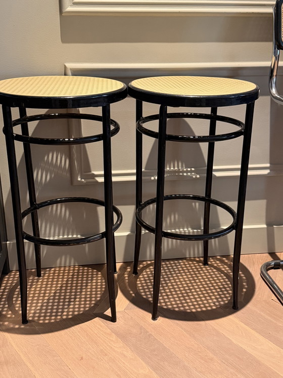 Thonet style Rattan Barkruk Vintage – Barkrukken, Wood (photo 5 of 5)