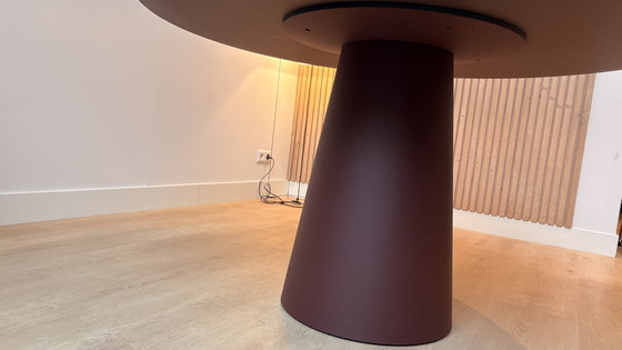 Image 1 of Mesa de comedor redonda de linóleo Faust de 130 cm - contrachapado de abedul