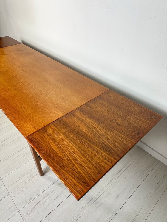 Image 1 of XL Vintage Danish Teak Extendable Dining Table 60s