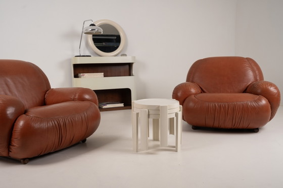 Image 1 of Italian Leather Lounge Chair