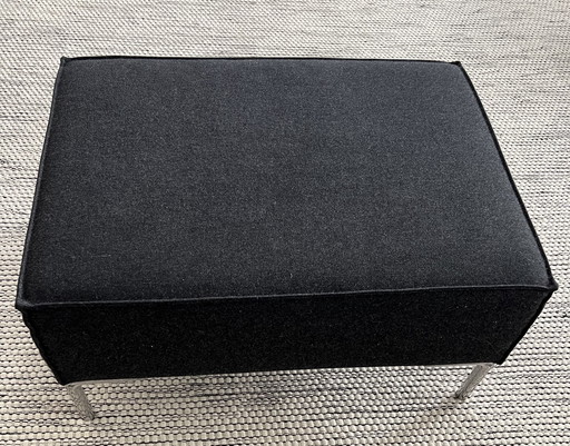 Hocker / Fußhocker Bloq anthrazitfarbener Stoff