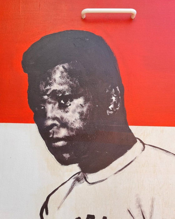 Image 1 of Boxer Mohammad Ali painting on panel from 1963