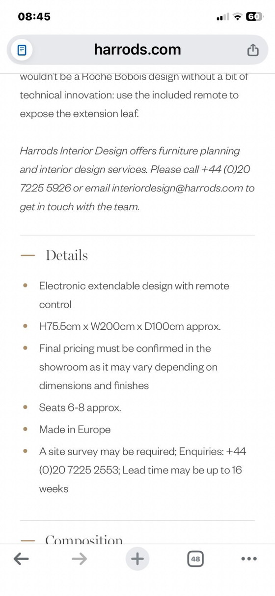 Image 1 of Roche Bobois Astrolab 2.0 Dining Table