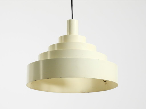 Lampe suspendue en métal massif à lattes de style Space Age des années 1960