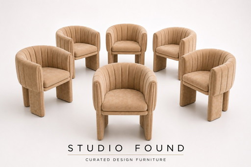 Set de 6 Sillones Elenora – Bouclé beige