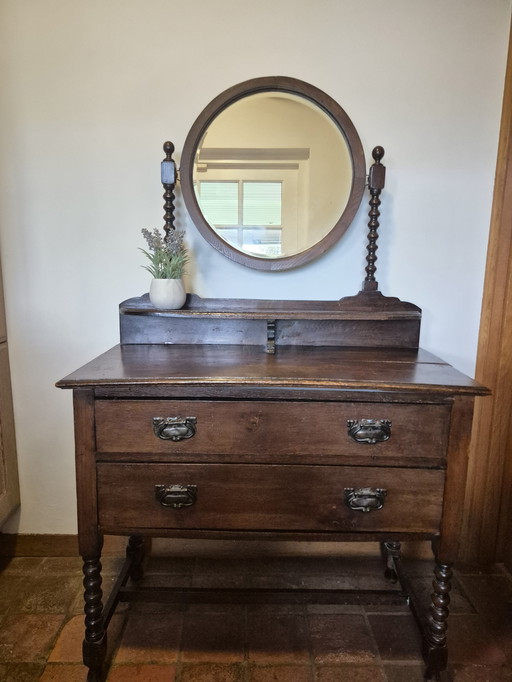 Antique English dressing table, vanity, dressing table