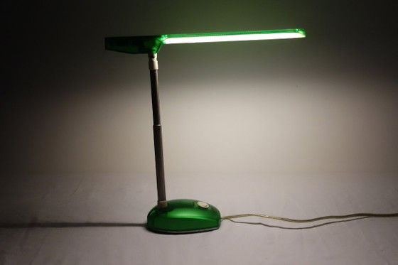 Microlight Grüne Schreibtischlampe von Ernesto Gismondi für Artemide 90er, Tischlampen, Kunststoff, Metall (Foto 7 von 13)