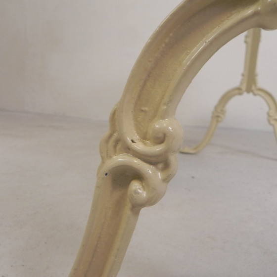 Image 1 of Gartentisch, Bistrotisch mit Marmorplatte, 1950er Jahre