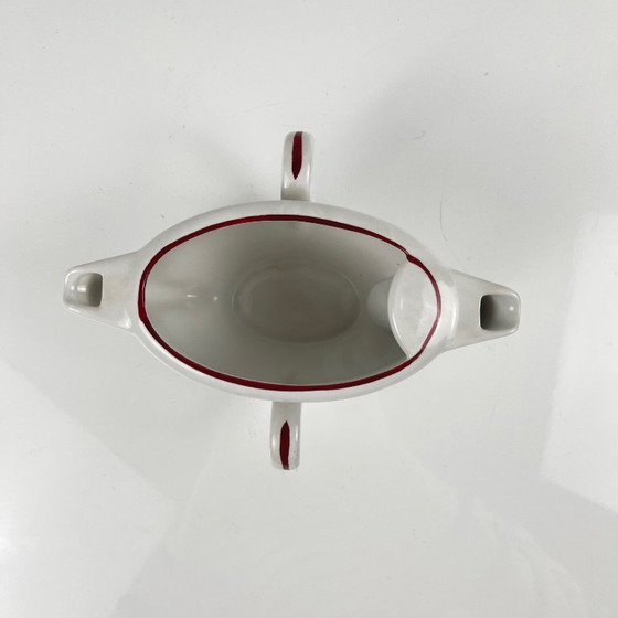 Image 1 of Rare double-spout gravy boat, Réverbère model, by KG Lunéville