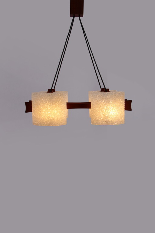 Lampada a sospensione vintage con paralumi in resina