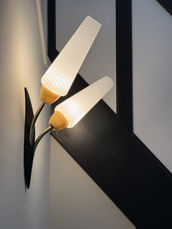 Image 1 of 2x vintage retro wandlampen
