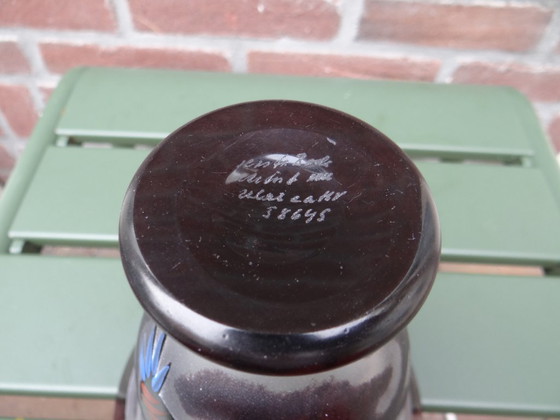 Signed Ulrica Hydman-Vallien for Kosta Boda ‘Black Magic’ glass bowl Sweden – Vases (photo 11 of 14)