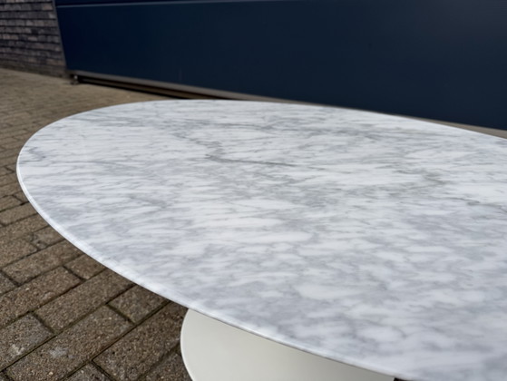 Image 1 of Original Knoll Tulip Eero Saarinen Oval Coffee Table Carrara