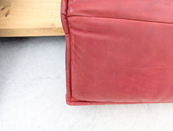Image 1 of Original Koinor Free Motion 2 Edit Sofa Couch Eiche Leder rot