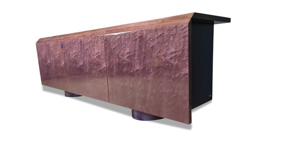 Image 1 of Crédence en loupe de Giovanni Offredi pour Saporiti, 1970