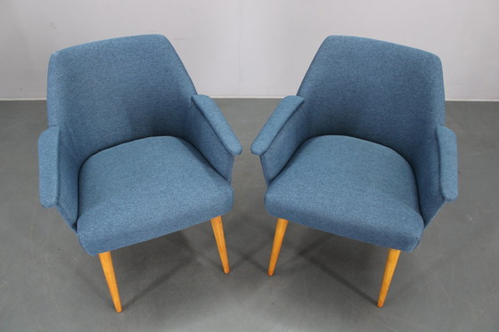 Image 1 of 1960s Paire de fauteuils remis à neuf Mid Century, Tchécoslovaquie
