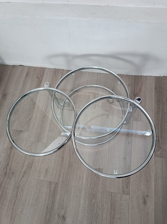 Image 1 of Bijzettafel met draaibare bladen, jaren 80