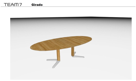 Elegante mesa de comedor ovalada de roble – Team7, Mesas de comedor, Metal, Madera (photo 6 of 6)