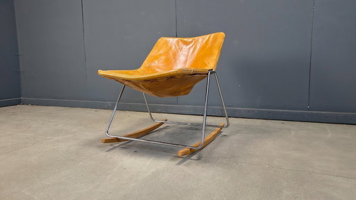 Vintage G1 rocking chair by Pierre Guariche, 1950s
