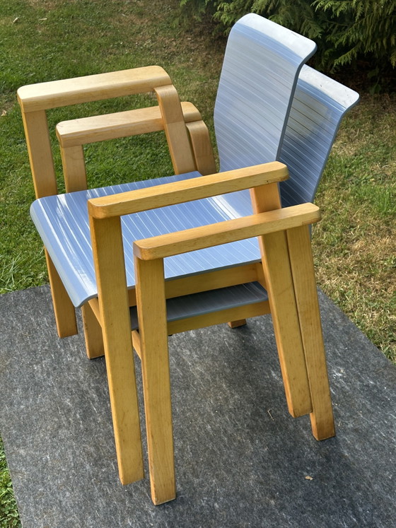 Wilkhahn - Stapelbare stoelen van beukenhout en multiplex – Eetkamerstoelen, Wood (photo 7 of 15)