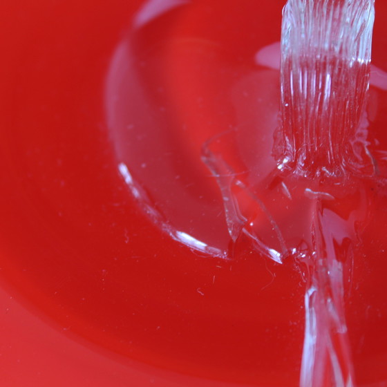 Image 1 of Prisma Red Apple Glass Lamp