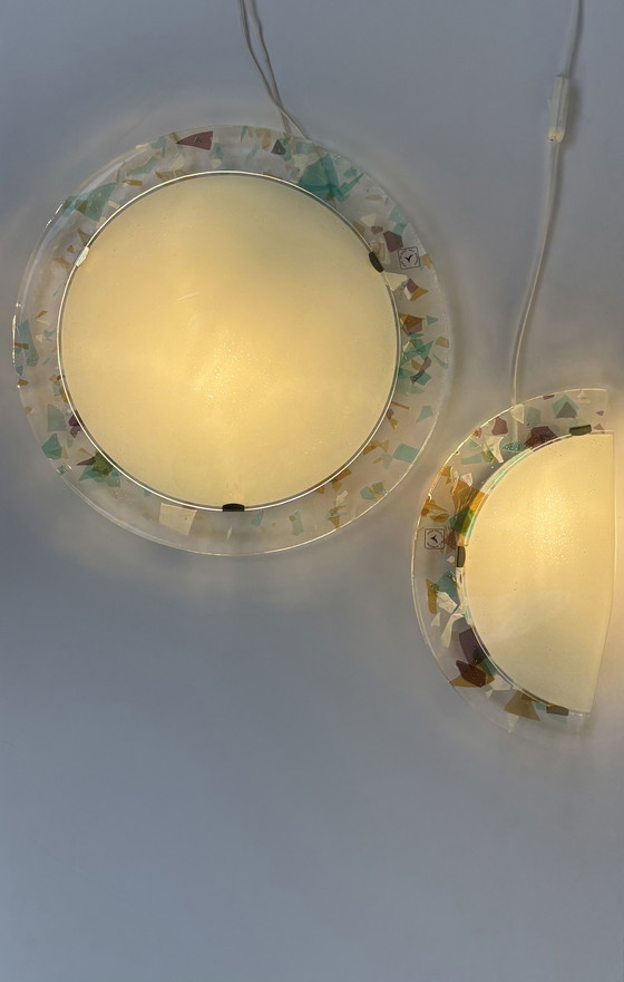 Image 1 of Vetro Artistico Arte Muranese Murano glass lamp set