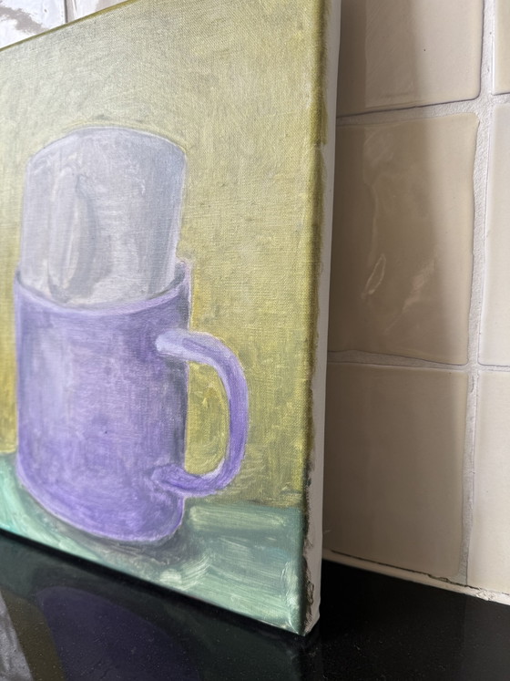 Pintando “Tazas” – Eliza de Geus, Pinturas y dibujos, Canvas (photo 3 of 5)