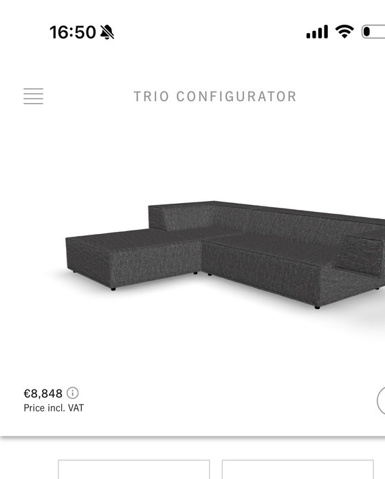 Image 1 of COR trio designer sofa set gray wool - modular
