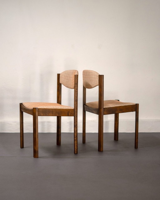 4 x Scandinavian beech chairs, 1960s
