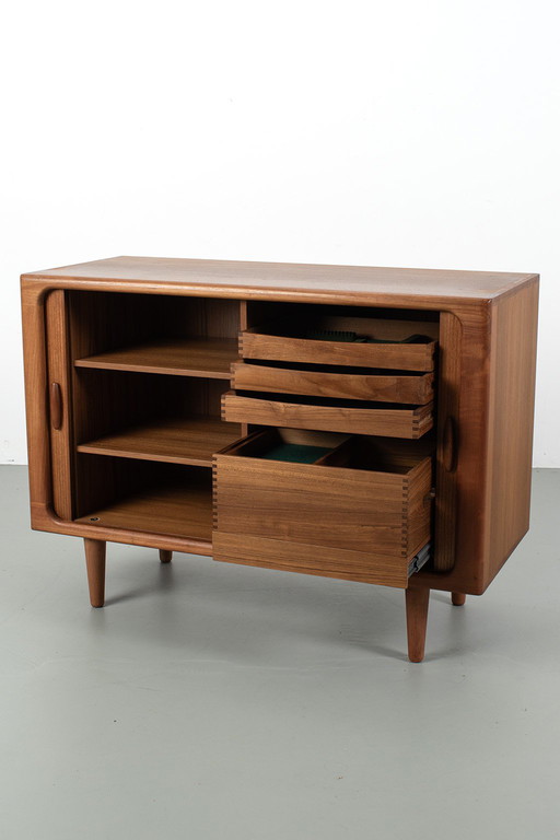 Danish Dyrlund cabinet with tambour doors