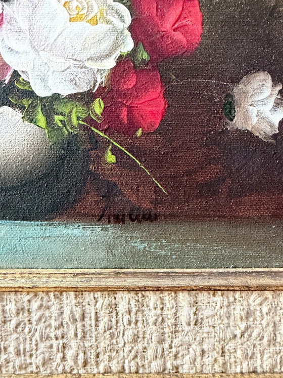 Image 1 of Gemälde von Blumen in einer Vase