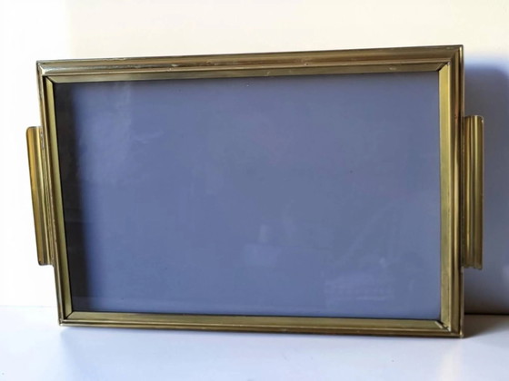 Messing Plateau Hollywood Regency 1960er – Tischdekoration, Brass (photo 5 of 8)