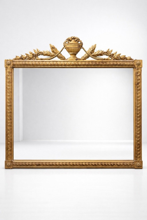 Miroir doré avec moulures XL