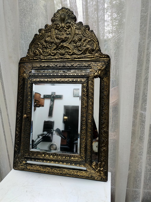 Mirror brass copper.