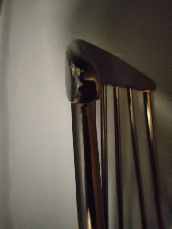 Image 1 of Sedia a dondolo nera vintage