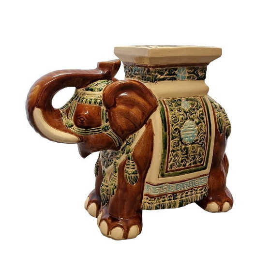 Image 1 of Vintage ceramic elephant from the 1970s