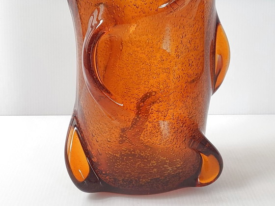 Image 1 of PRÄCHTIGE JAHRGANG 1960 MURANO ORANGE PATE DE VERRE VASE