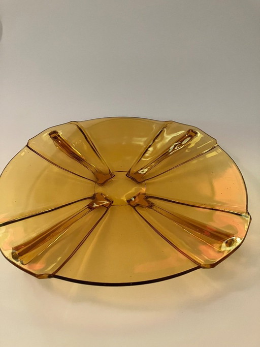 Große Schale im Art-Deco-Stil, Hermanova-Hütte, ca. 1930