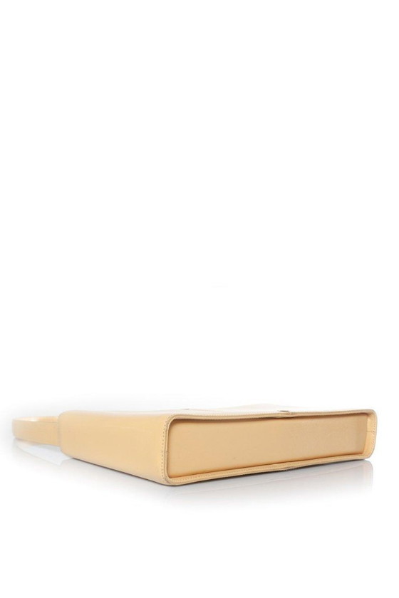 Image 1 of DKNY, bolso de hombro de piel en amarillo suave